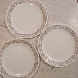 Vintage Corelle Woodland Brown Dinner Plates (3)